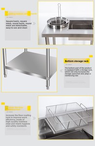 Table de panure manuelle en promotion pour la préparation rapide des aliments et du poulet – Idéale pour l'équipement de restauration rapide - Product Image 6