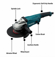 Meuleuse d'angle électrique Makita GA9020 2200W 230mm 9 pouces, outil électrique robuste pour la découpe et le meulage du métal