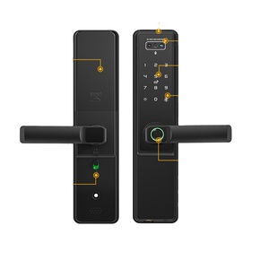 Khóa cửa khách sạn với hệ thống Phần mềm quản lý tuya cửa nhôm Mã Vân tay mật khẩu sinh trắc học vân tay khóa thông minh - Product Image 1