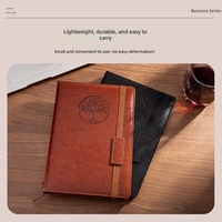 Carnet de notes A5 en cuir souple rétro, de qualité supérieure, pour le bureau et les réunions, avec sangle transfrontalière, personnalisable, idéal comme cadeau d'affaires
