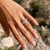 Bague en argent sterling S925 OAHLAN, sertie de moissanite, avec un setting luxueux, pour femmes, cadeau de fiançailles ou de mariage