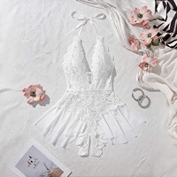 Peignoir de Nuit Femme Sexy et Romantique, Style Européen et Américain, Confortable, Transparent, Séduisant, en Dentelle