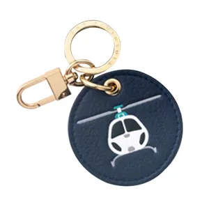 Wholesale Colorful Blank Keychain PU Key Ring Customizable Pu Leather Car Key Chain