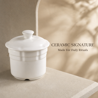 Marmite en céramique blanche avec couvercle pour service de soupes nutritives en restaurant, logo personnalisé, vente en gros pour traiteurs, vente en gros mondiale