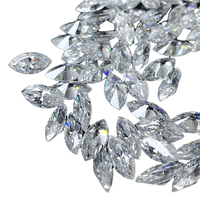 Pierre de Moissanite Synthétique Blanche en Forme Ovale/Poire, Couleur D, Clarté VVS1 avec Effet de Couleur/Éclat pour la Fabrication de Bijoux