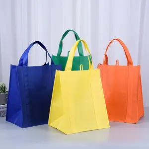 Reusable 100 Gsm Non-Woven Green Shopping Bag With Heat Transfer Printing Eco-Friendly And Sustainable