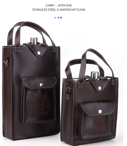 Mini flasque de hanche en acier inoxydable Offre Spéciale avec sac en cuir <span class=keywords><strong>cadeau</strong></span> d'affaires de l'homme de prix bon marché pour le whisky et l'<span class=keywords><strong>alcool</strong></span> d'<span class=keywords><strong>alcool</strong></span> - Product Image 1