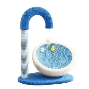 Rascador y cama para gatos con diseño de dibujos animados, resistente al desgaste y sin pelusas, estructura para trepar para gatos, rascador, apto para todos. - Product Image 1