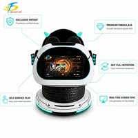 Machine VR Panda rotative 360°, jeu VR à monnayeur, borne d'arcade de réalité virtuelle à deux places