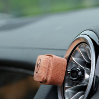 Diffuseur de parfum en bois de noyer noir naturel à clipser sur grille d'aération, avec logo personnalisé, désodorisant et accessoire décoratif en bois