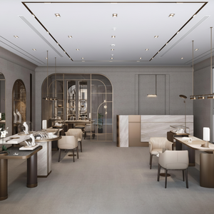 Exhibidor de Joyería de Madera de Lujo con Iluminación LED, Ecológico y Resistente para Tiendas o Diseño de Comercios - Product Image 1