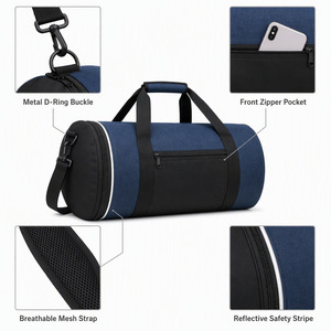 กระเป๋าออกกำลังกายแบบดัฟเฟิล 48x25x25 ซม. โพลีเอสเตอร์ ระบายอากาศได้ดี สายสะพายตาข่าย ช่องด้านหน้า สายสะพายไหล่ถอดได้ กระเป๋าเดินทางสำหรับวันหยุดสุดสัปดาห์ ผู้ชาย 4 สี OEM - Product Image 3