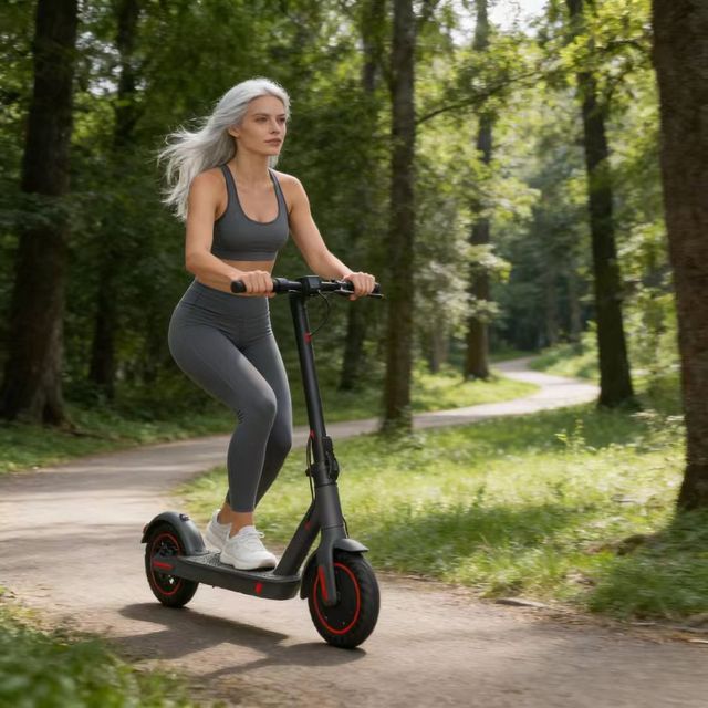 US/EU Stock Aluminum Alloy Two-wheel Folding Electric Adult Commuter Scooter Lithium Battery APP Control Waterproof 350W Motor