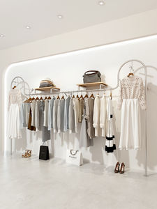 Custom Boutique Furniture Design Metal Clothing Stand Commercial Hanging Garment Display Racks Ladies Shop <strong>Interior</strong> Design - Product Image 4