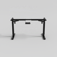 Bureau debout électrique à double moteur, réglable en hauteur, table de travail ergonomique pour ordinateur, cadre en acier noir mat