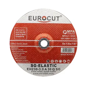 EUROCUT marka 9 inç 230*3.0*22.2mm aşındırıcı taşlama tekerleği kesme diski