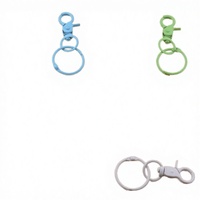 Porte-clés mousqueton en métal 15 couleurs, fermoir homard, haute qualité, durable, plaqué, mode, bricolage, accessoires colorés pour porte-clés