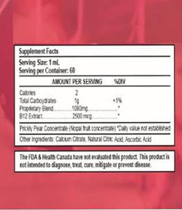 Supplément de <span class=keywords><strong>cactus</strong></span> au nopal de figue de barbarie-Gouttes concentrées liquides Teinture d'extrait de fruit de <span class=keywords><strong>cactus</strong></span> Betalains, puissant et biodisponible - Product Image 3