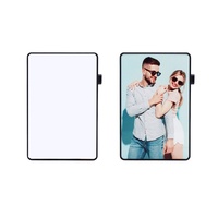 Porte-cartes de crédit et support de téléphone portable en plastique noir, vierges pour sublimation moderne, personnalisables DIY, impression par sublimation 2D double face