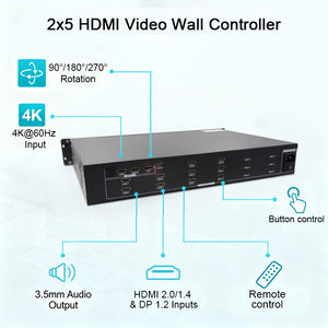 Controlador de Video Wall 4K60 con Entradas <span class=keywords><strong>2.0</strong></span>/<span class=keywords><strong>DP</strong></span> 1.2 Compatible con Múltiples Modos de Video Wall (2x5, 3x3, etc.) y 10 para Salidas - Product Image 6
