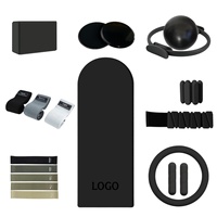 Kit d'accessoires de Pilates unisexe, couleur personnalisée, bande de résistance en tissu extensible, Magic Circle, bloc de yoga, anneau de Pilates, barre de gym, haltère