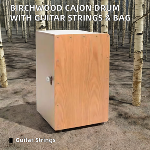 ไม้เบิร์ชตี cahone Cajon กลองกระเป๋า PVC สายปรับได้คู่พร้อมสายกีต้าร์ภายในเครื่องดนตรี - Product Image 3