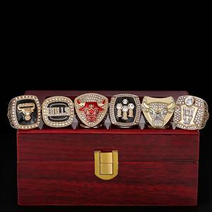 Bán Buôn Sáu Mảnh Hiển Thị Hộp Thiết Lập Chicago Cho Bulls Vô Địch Nhẫn Hot Bán Hợp Kim Thời Trang Trang Sức Fan Kỷ Niệm - Product Image 2