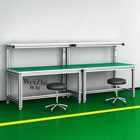 Banc de travail antistatique en profilé aluminium Weizhi, table d'assemblage pour atelier