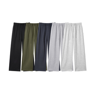 Comfortable Wide Leg Sweatpants For <strong>Men</strong> Women Drawstring <strong>Casual</strong> Loose Fit <strong>Trousers</strong> For Streetwear And Daily Wear - Product Image 1