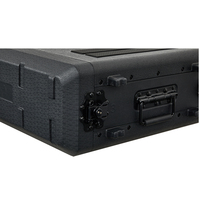 Flight case de transport sur mesure 15'' de profondeur, 19'' de large, 2U/3U/4U/6U, en PEHD léger, étanche et antichoc pour amplificateur audio