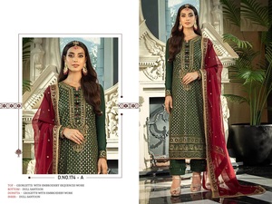 Collection de costumes Salwar exclusifs pour les fêtes et les fêtes pakistanaises Costume de mariage à la mode pour les femmes disponible à un prix abordable - Product Image 6