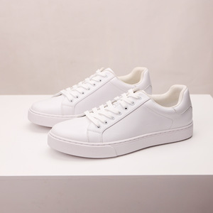 Custom British Leather Thick Bottom Trendy <b>Casual</b> Top Layer Cowhide Genuine Leather Sports <b>White</b> <b>Shoes</b> for <b>Men</b> - Product Image 1