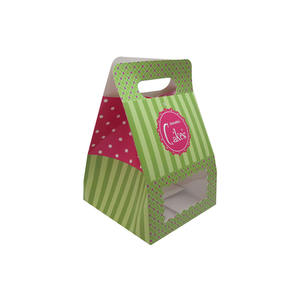 Scatola per Cupcake in carta biodegradabile eco-friendly personalizzata finestra trasparente per la spedizione di profumi alimentari Design stampato - Product Image 3