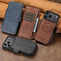 Étui de téléphone SUTENI pour iPhone 17 Pro Max, coque magnétique à chargement sans fil, support portefeuille avec porte-cartes en similicuir, compatible 16 Plus 15