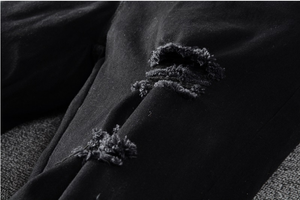 Jeans <span class=keywords><strong>Skinny</strong></span> Elasticizzati da <span class=keywords><strong>Uomo</strong></span> 2025, Nuovi Modelli all'Ingrosso con Ricamo di Lettere e Strappi - Product Image 5