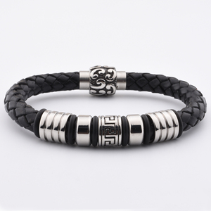 Pulseras de Cuero para Hombre, Diseño Único, Estilo Punk Rock, Joyería de Moda de Lujo - Product Image 1