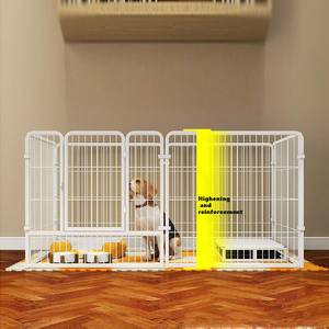 Hondenhek, breed hondenhek, vrijstaand hondenkennel voor huis, oefenren, hondenren, makkelijk te installeren, hondenhek voor binnen - Product Image 2