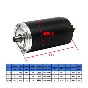 Hete Aanbieding Hoge Kwaliteit 12V 24V Borstel DC Motor Permanente Magneet Hoog Koppel Laag Geluid 500W Elektrische Heftruck - Product Image 2