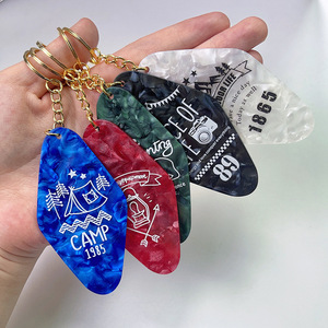 Tùy chỉnh motel Keychain UV rõ ràng long lanh motel Keychain trống nhựa Retro motel Móc Chìa Khóa Acrylic Keyring Thẻ Hành Lý - Product Image 2