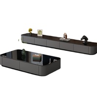 Meuble de télévision moderne simple Rock Board pour la maison pour un petit appartement Table basse et meuble de télévision Combinaison pour meubles de maison
