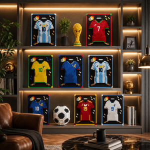 Marco <span class=keywords><strong>de</strong></span> exhibición <span class=keywords><strong>de</strong></span> camisetas <span class=keywords><strong>de</strong></span> fútbol con microbloques <span class=keywords><strong>de</strong></span> construcción DIY, modelo <span class=keywords><strong>de</strong></span> trofeo <span class=keywords><strong>de</strong></span> balón <span class=keywords><strong>de</strong></span> fútbol, regalo para aficionados al deporte, decoración del hogar - Product Image 5