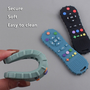 Baby Silicone Teether <b>Remote</b> <b>Control</b> Shape BPA Free Food Grade Chewing Toy 0-24 Months Blue Green Black - Product Image 4