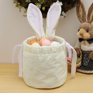 Sacchetto in <span class=keywords><strong>Velluto</strong></span> a Forma <span class=keywords><strong>di</strong></span> <span class=keywords><strong>Coniglio</strong></span> per Caramelle, Borsetta Pasquale con Orecchie <span class=keywords><strong>di</strong></span> <span class=keywords><strong>Coniglio</strong></span>, Piccola Borsa con Coulisse in Flanella per Bomboniere e Regali - Product Image 3