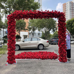 Hoa Hồng Đỏ 3d Trang Trí Bàn Tiệc Đám Cưới Hoa Giả Trực Tiếp Từ Nhà Máy IFG - Product Image 5