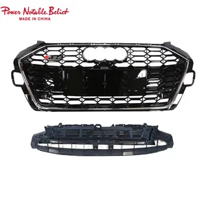 Front Bumper Grille Front Sport Racing Car Bumper Grill For Audi A4 S4 2020 2021 2022 2023 For RS4 S4 Grille Style
