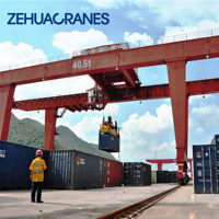 Grue portique sur rail de 50 tonnes de haute qualité, grue à conteneurs RMG, vente directe du fabricant pour port et espace industriel