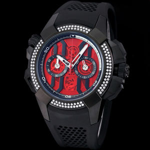 Reloj de Pulsera de Lujo para Hombre 2026, Negro Oscuro de Alta Calidad, Bisel con Diamantes, Cronógrafo Esqueleto, Correa de Caucho Negra - Product Image 3
