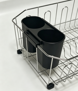 Escurridor <span class=keywords><strong>de</strong></span> Platos <span class=keywords><strong>de</strong></span> Acero Inoxidable Premium con Soporte para Cubiertos, Escurridor para Platos, Tazas, Tazones y Utensilios en el Fregadero - Product Image 5