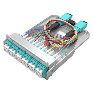 12F bice modulare cassetta scatola LC Pigtail MPO plastica grigio/blu modulo di apparecchiature ottiche per la giunzione FTTH - Product Image 2