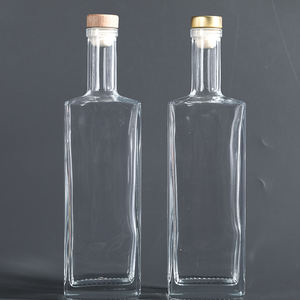 Fabricant Épais Transparent Whisky Liqueur Vodka Gin <span class=keywords><strong>Alcool</strong></span> Tequila Brandy <span class=keywords><strong>Mezcal</strong></span> Bouteille en Verre Emballage avec Liège - Product Image 3